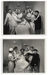 Lot of Five 10 x 8 Glossy Photos From The Three Stooges 1940 Films From Nurse to Worse & Nutty but Nice & the 1945 Film Idiots Deluxe -- Very Good Condition